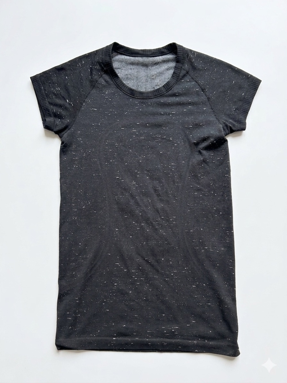 lululemon athletica Black Speckled Short Sleeve Tee